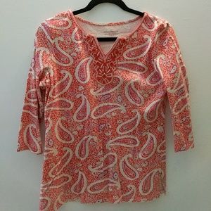 Inc colorful orange shirt